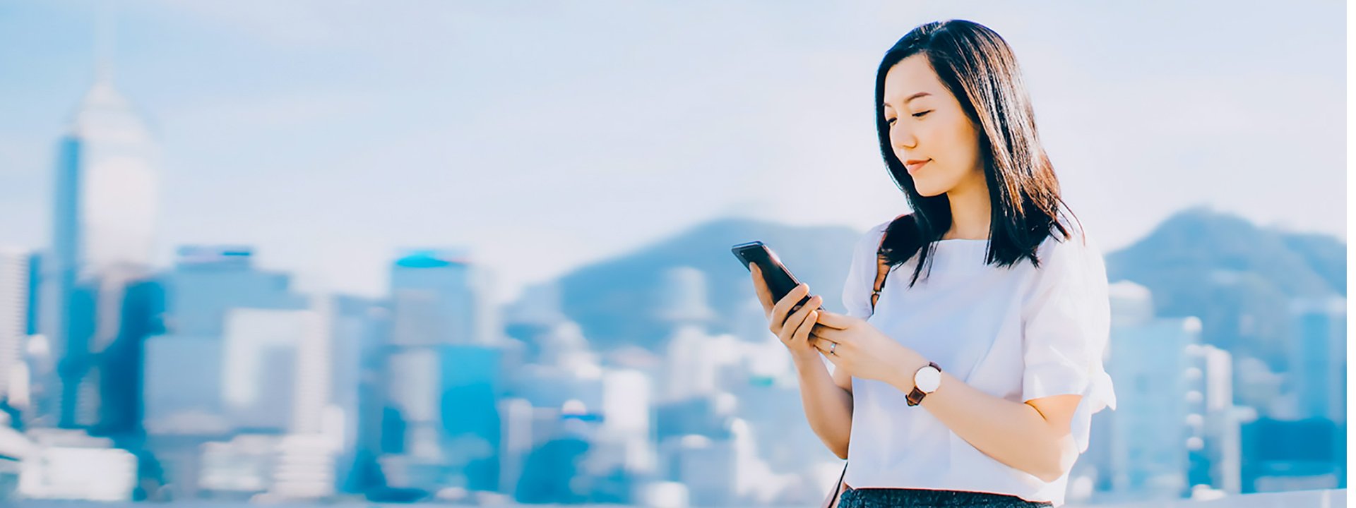 Woman using mobile