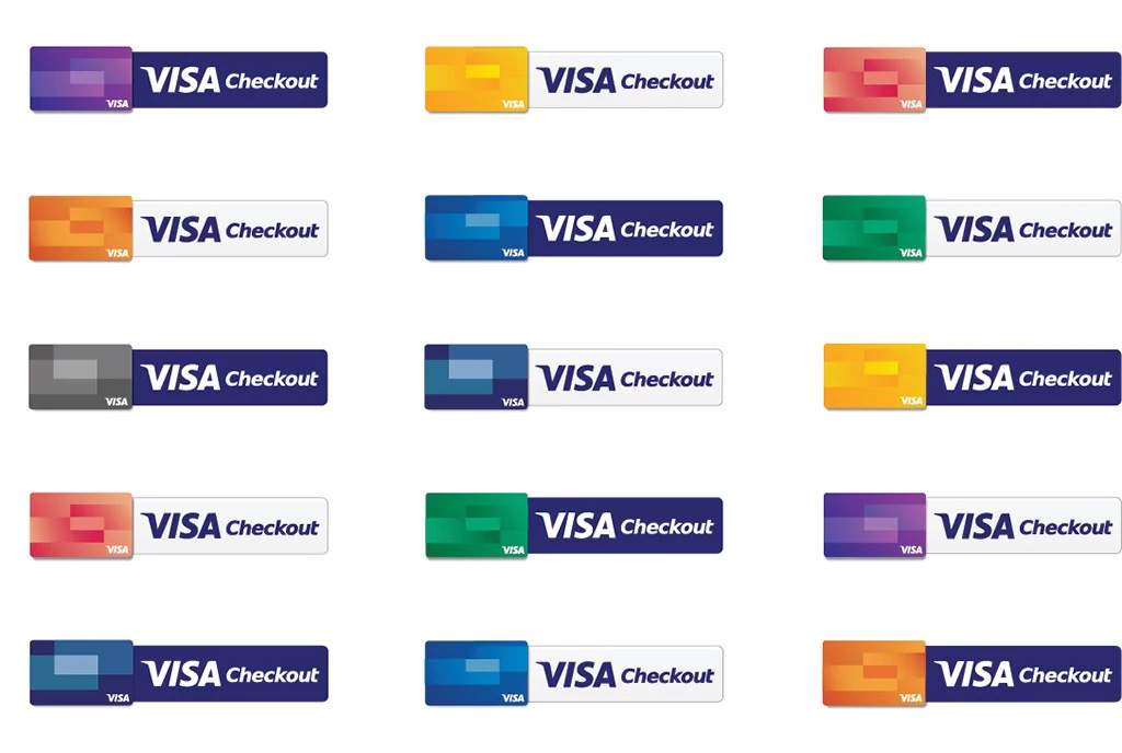 An illustration showcasing different variations of the Visa Checkout button. An illustration showcasing different variations of the Visa Checkout button.